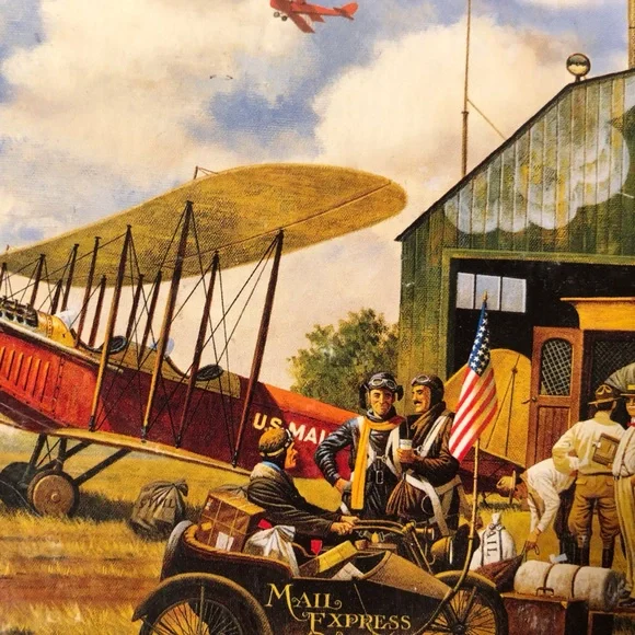 Charles Wysocki 1000-Piece Buffalo Jigsaw Puzzle - Vintage Airfield Illustration - Picture 2 of 5